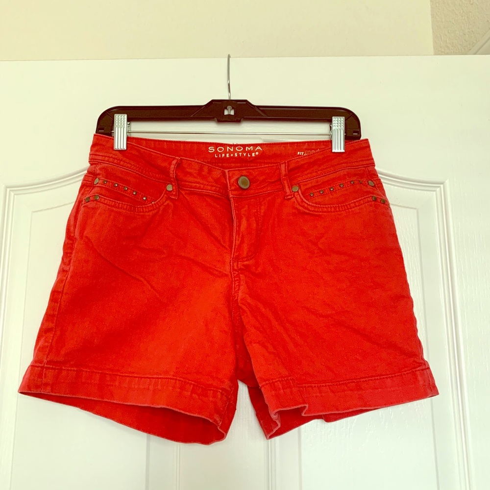 Sonoma red orange shorts size 6